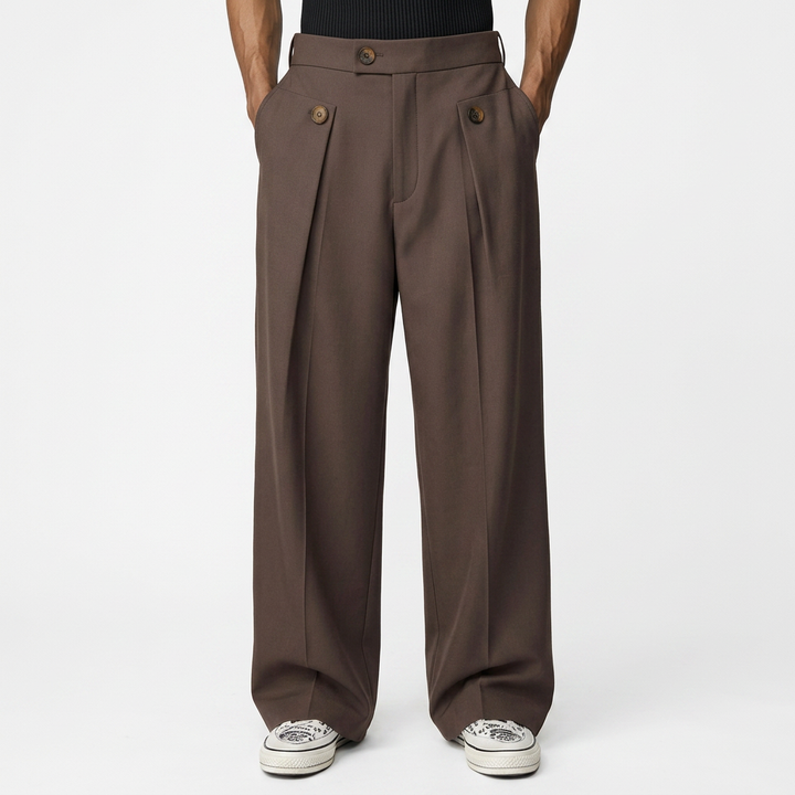 Pantalon Ancha - Marron - ApenasCalcas