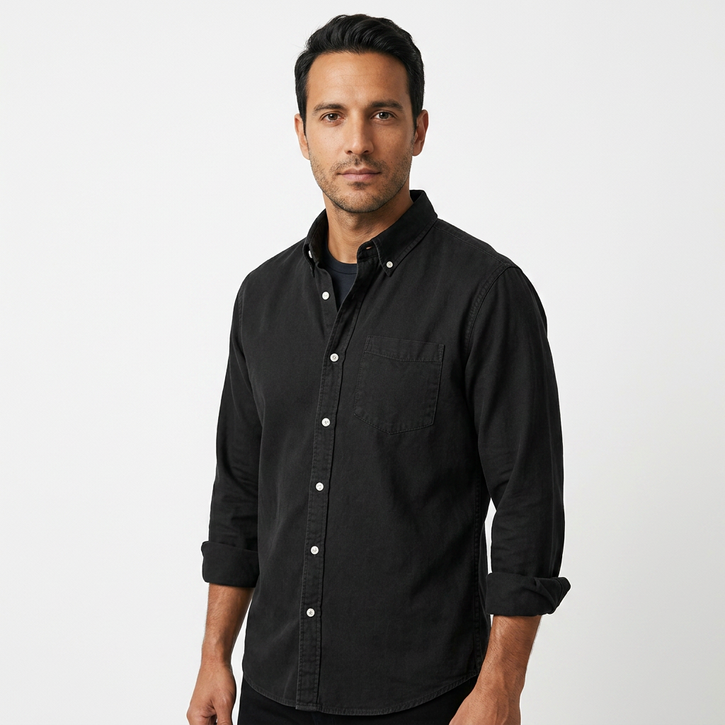 Camisa Vintage - Negro - Lado
