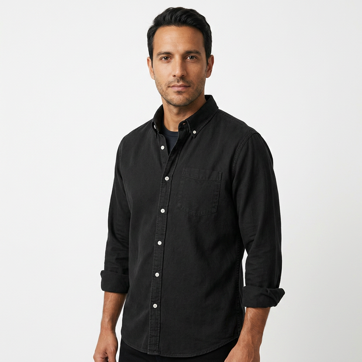 Camisa Vintage - Negro - Lado