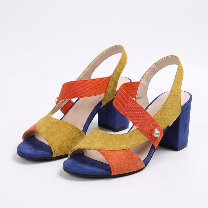 Tacones Bloque Ortopedicos - Naranja - Par