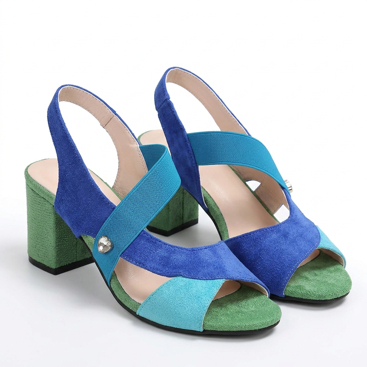 Tacones Bloque Ortopedicos - AzulCielo - Par