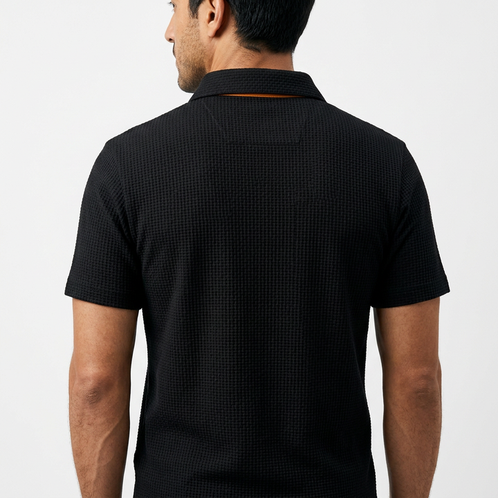 Polo Transpirable - Negro - Costas