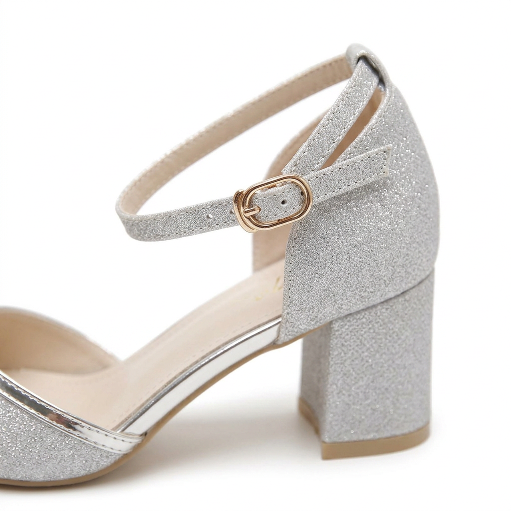 Zapatos Tacon - Plateado - Pormenor