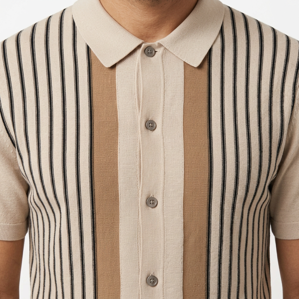 Camisa Punto Rayas - Pormenor