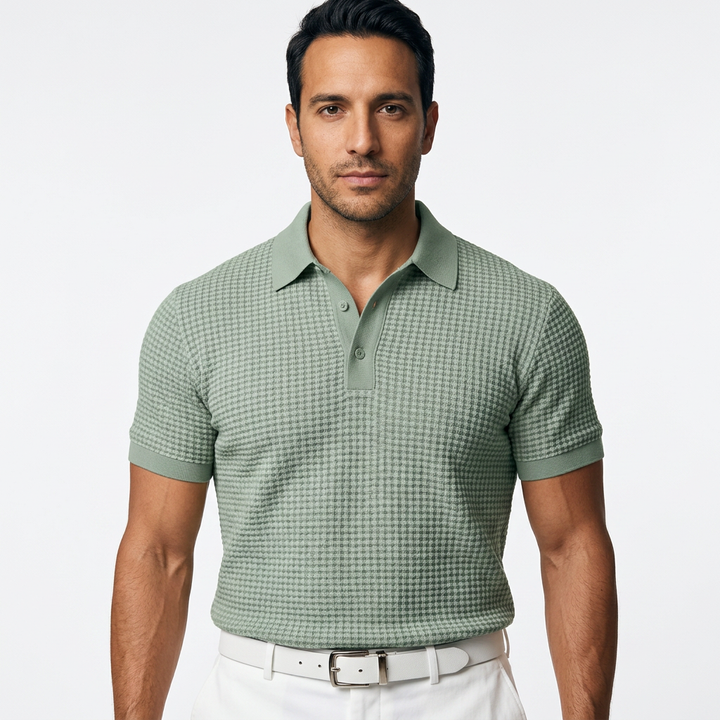 Camisa Waffle - Verde - Frente