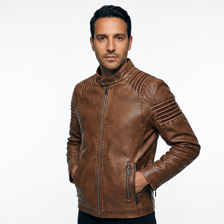 Chaqueta Moto - Caqui - Lado