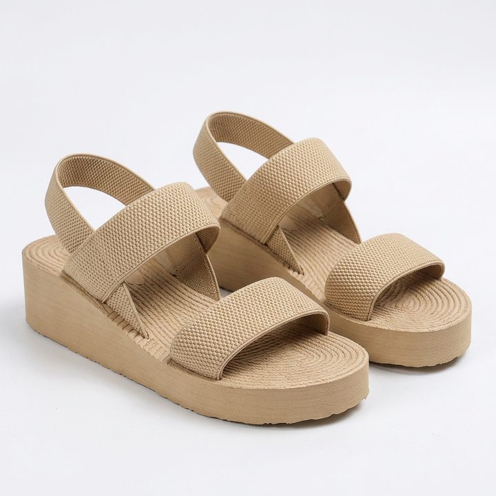 Sandalias Cuna Plataforma - Caqui - Par