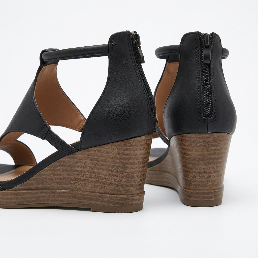 Sandalias Plataforma - Negro - Pormenor