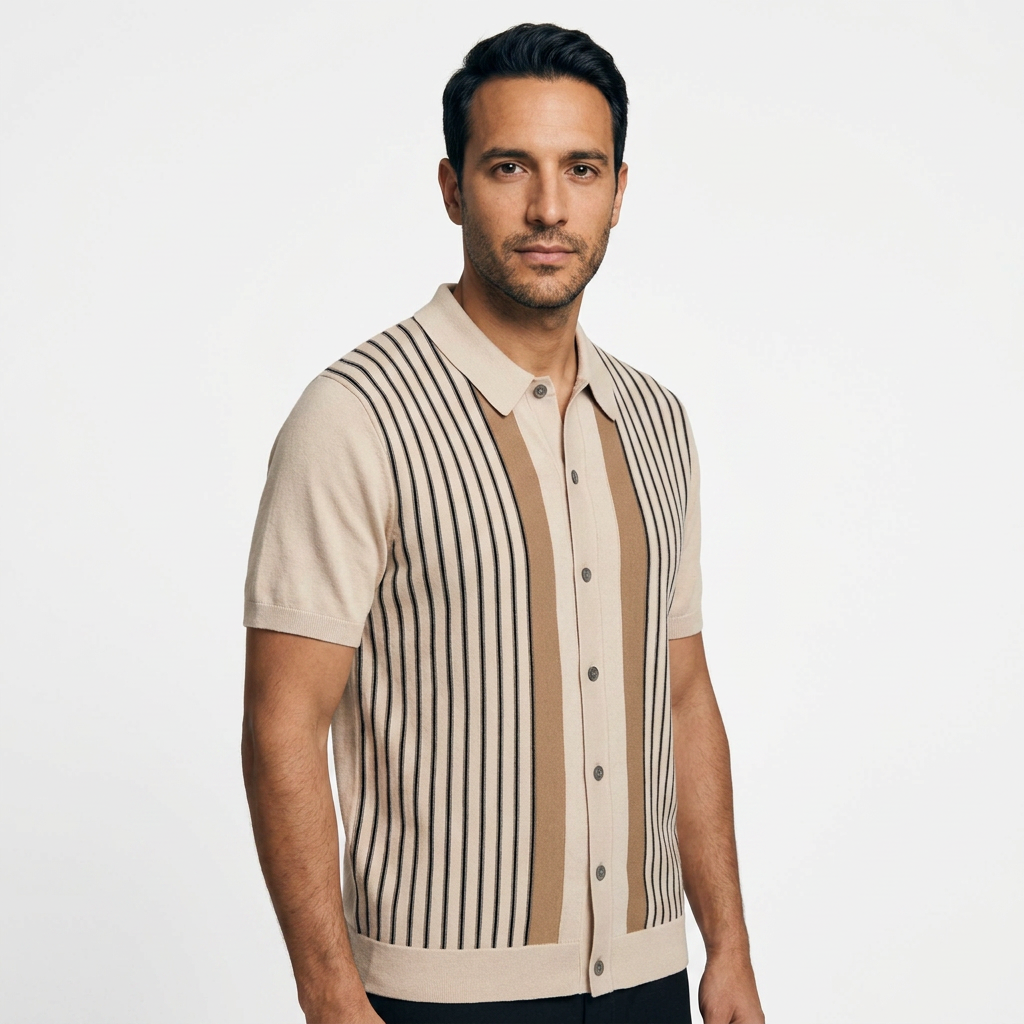 Camisa Punto Rayas - Lado