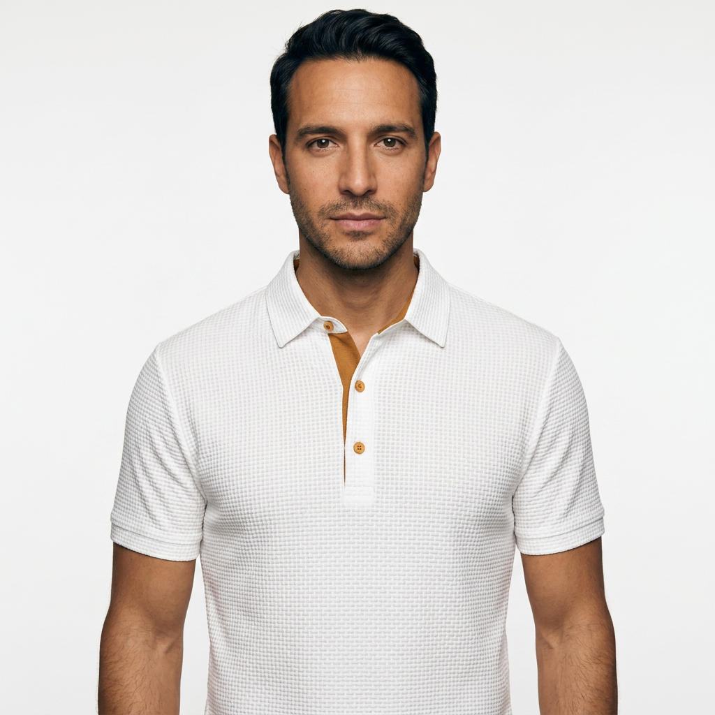 Polo Transpirable - Blanco - Frente