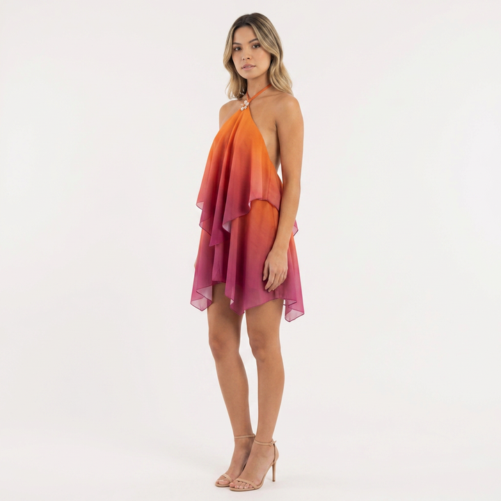Vestido Halter - Naranja - CorpoTodo