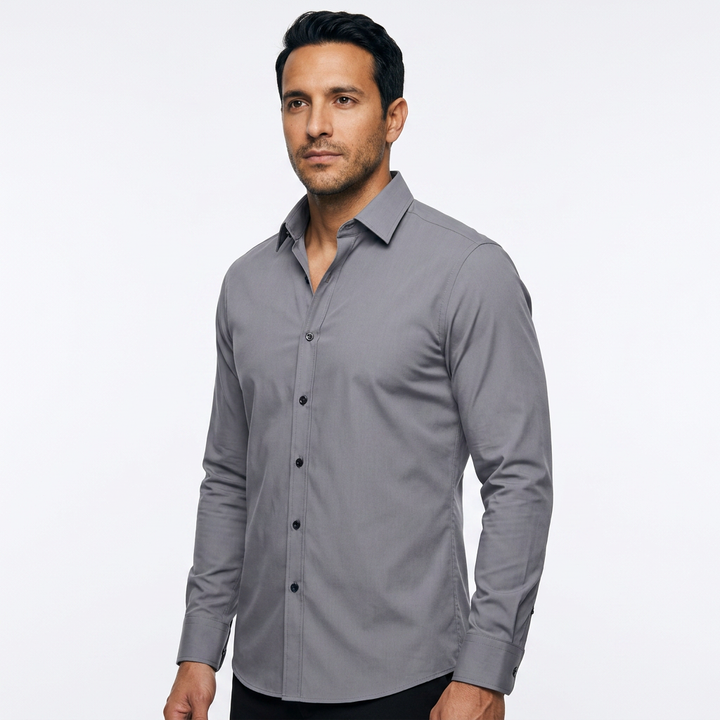 Camisa - Gris - Lado