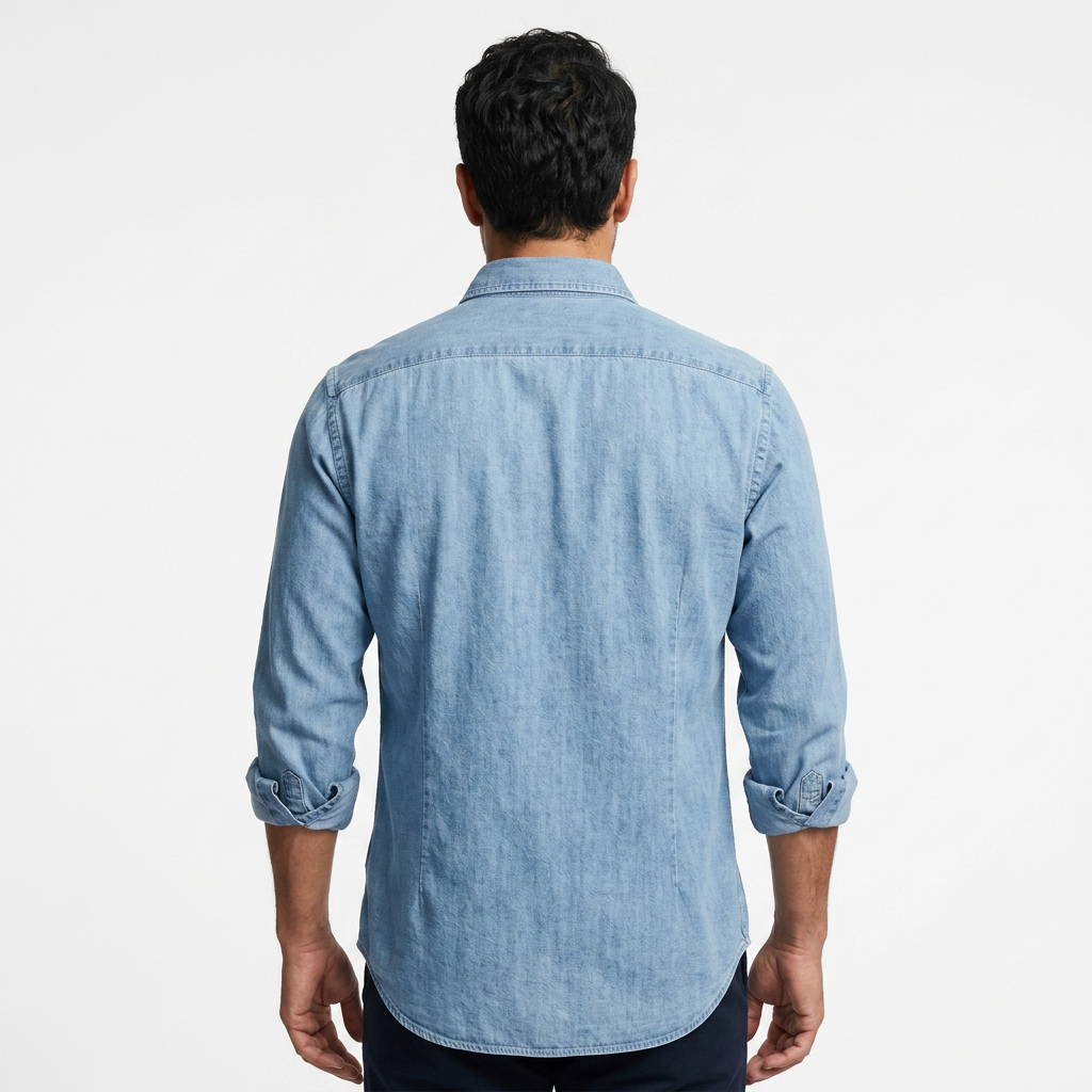 Camisa Vintage - AzulClaro - Costas