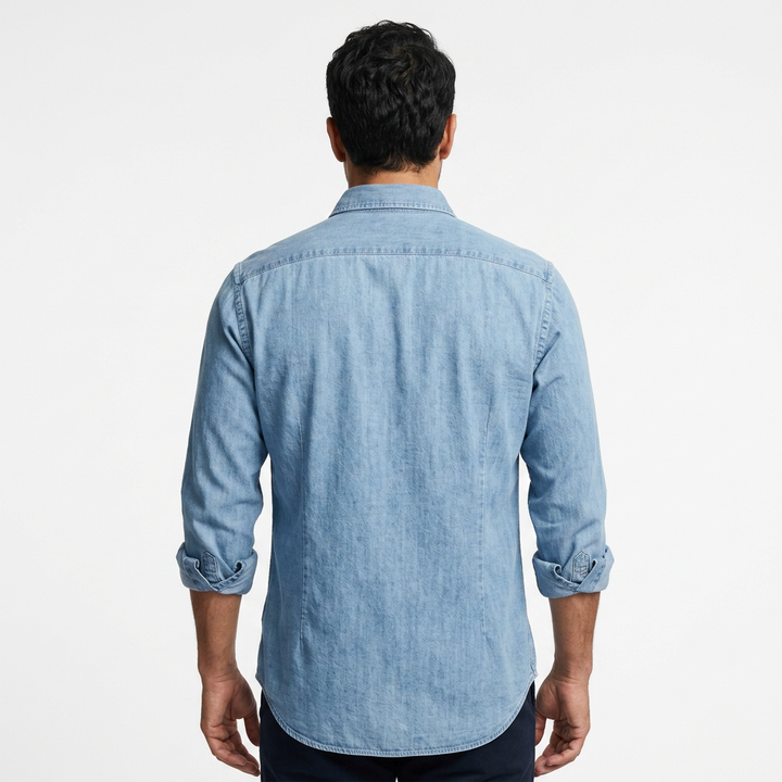 Camisa Vintage - AzulClaro - Costas
