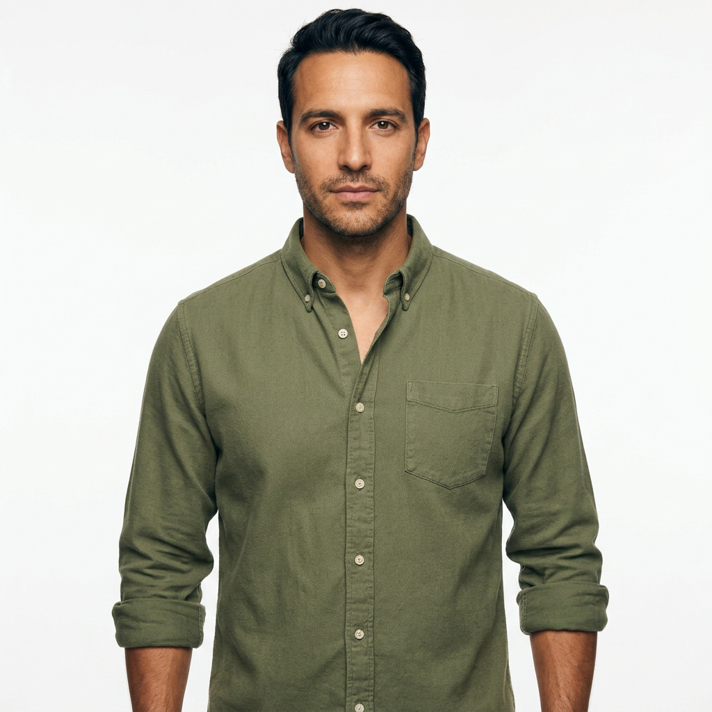 Camisa Vintage - Verde - Frente