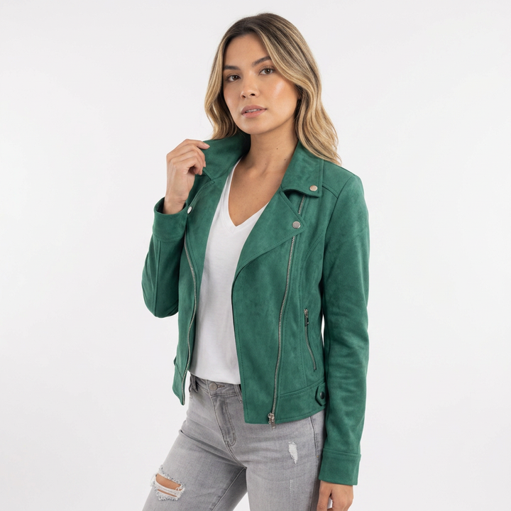 Chaqueta Moto Convertible - Verde - Lado