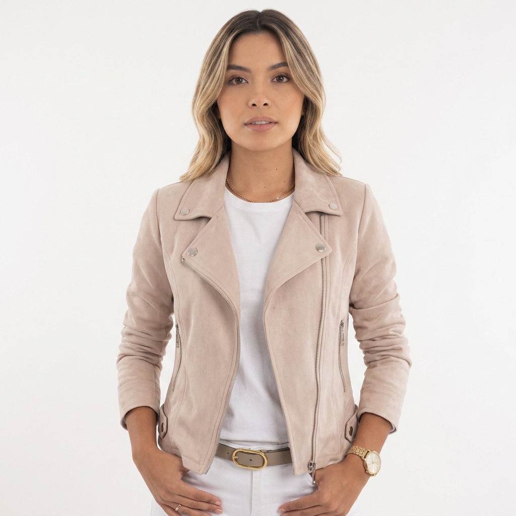 Chaqueta Moto Convertible - MarronClaro - Frente