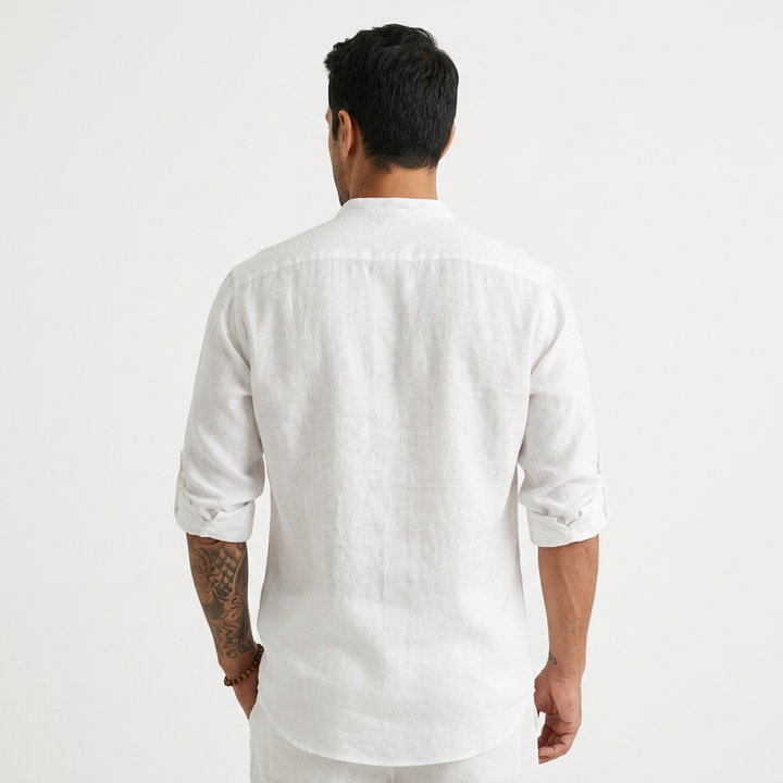 Camisa Lino - Blanco - Costas