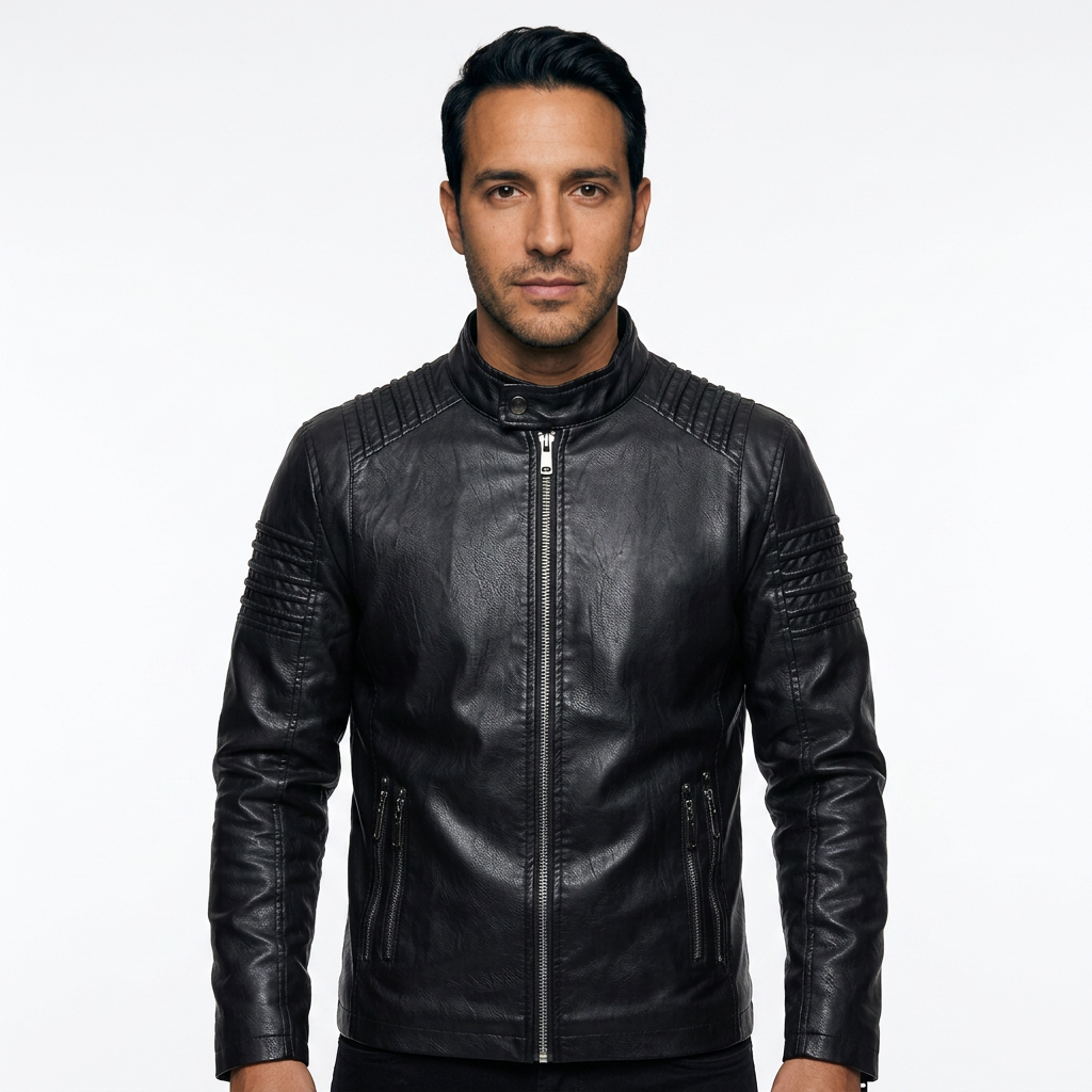 Chaqueta Moto - Negro - Frente