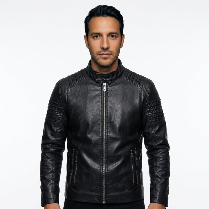 Chaqueta Moto - Negro - Frente
