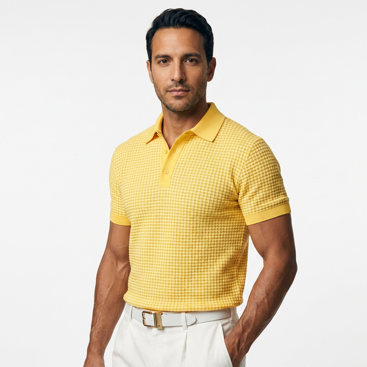 Camisa Waffle - Amarillo - Lado