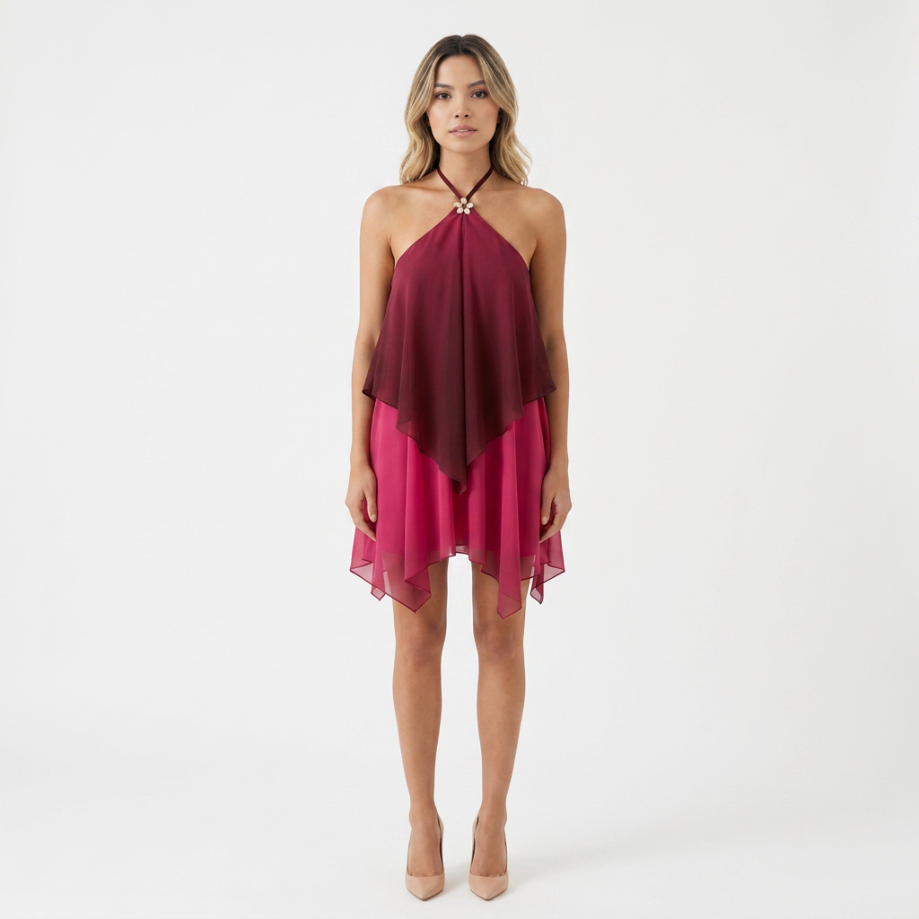 Vestido Halter - Rojo - Frente
