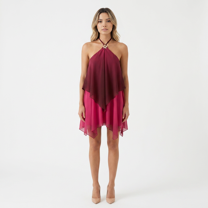 Vestido Halter - Rojo - Frente