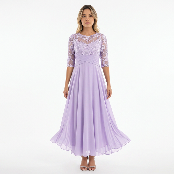 Vestido Encaje - Lila - Frente