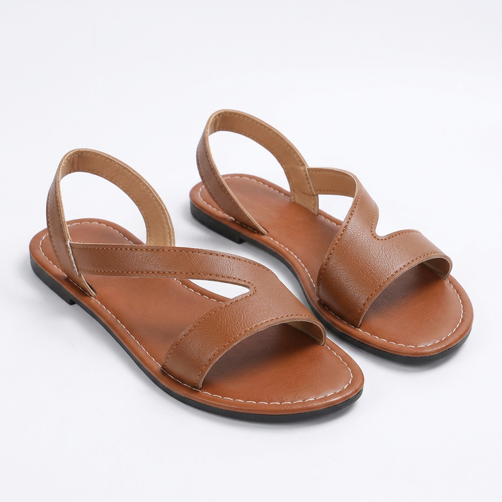 Sandalias Slingback - Marron - Par
