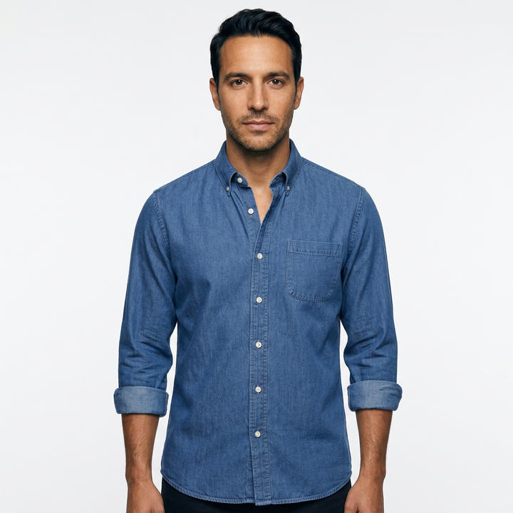 Camisa Vintage - Azul - Frente