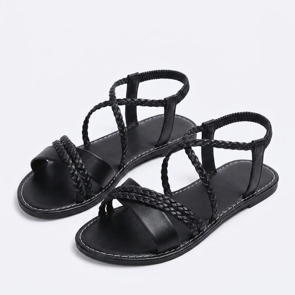 Sandalias Trenzadas - Negro - Par
