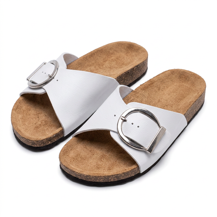 Zapatillas Hebilla - Blanco - Par