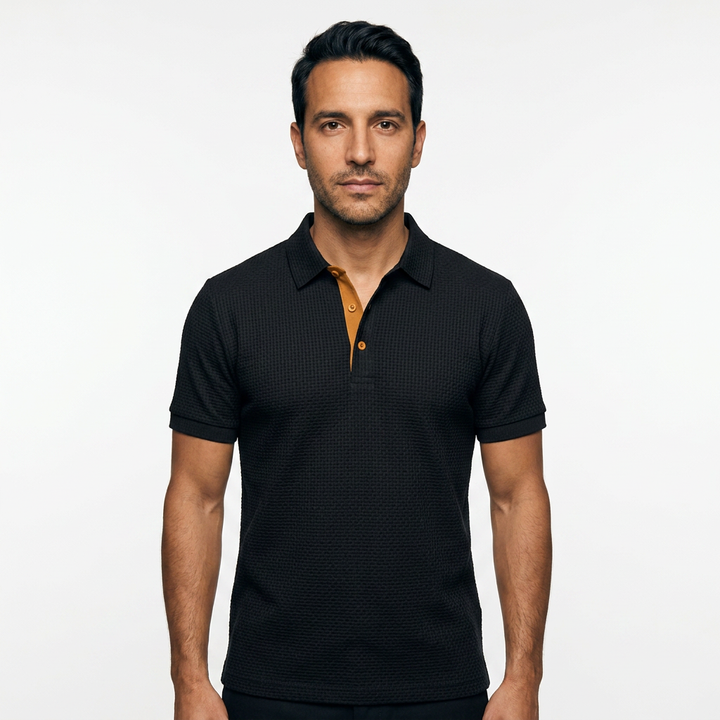 Polo Transpirable - Negro - Frente