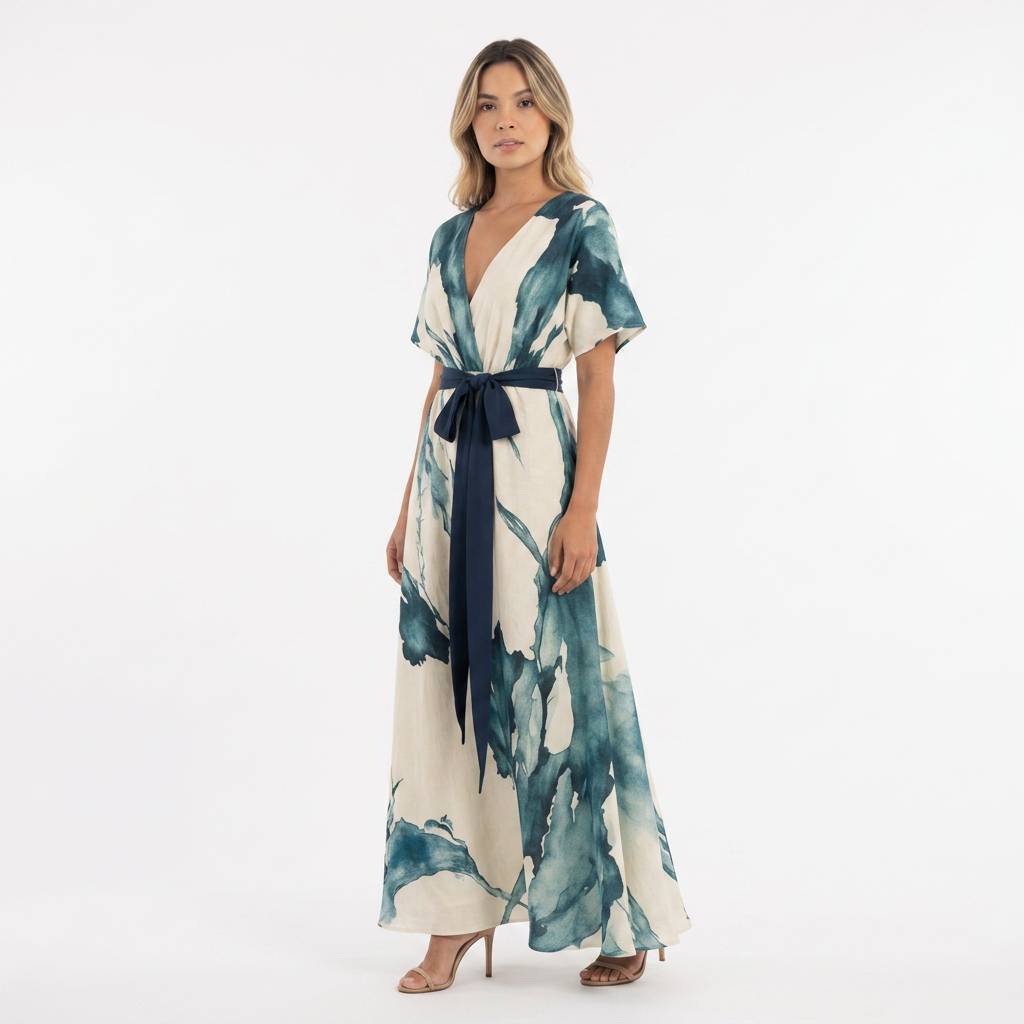 Vestido Acuarela - Verde - CorpoTodo