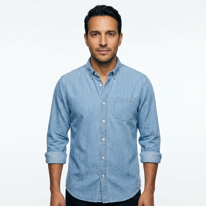 Camisa Vintage - AzulClaro - Frente