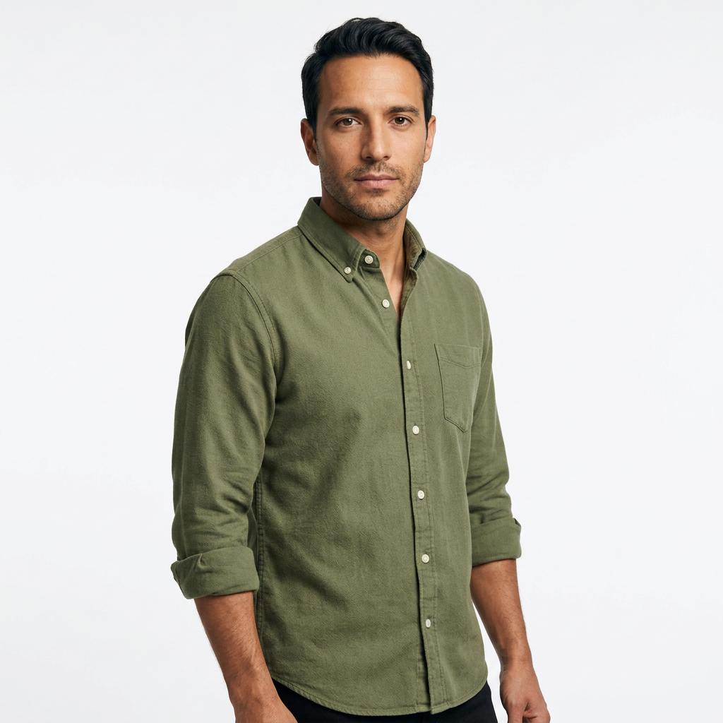 Camisa Vintage - Verde - Lado