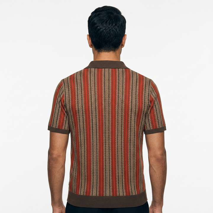 Polo Rayas - Marron - Costas