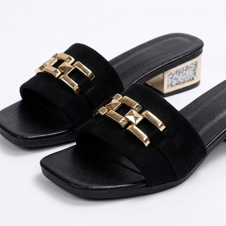 Sandalias Kitten - Negro - Pormenor