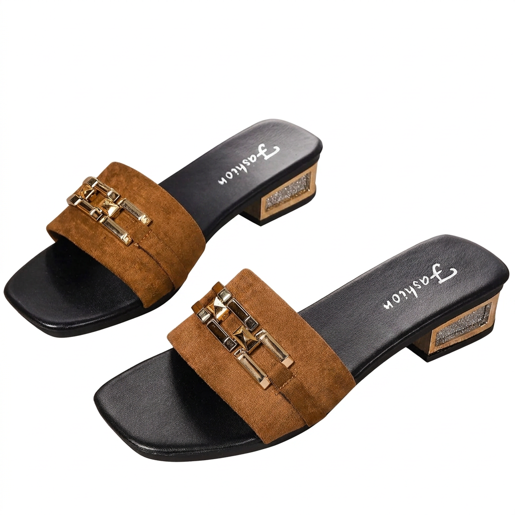 Sandalias Kitten - Marron - Par