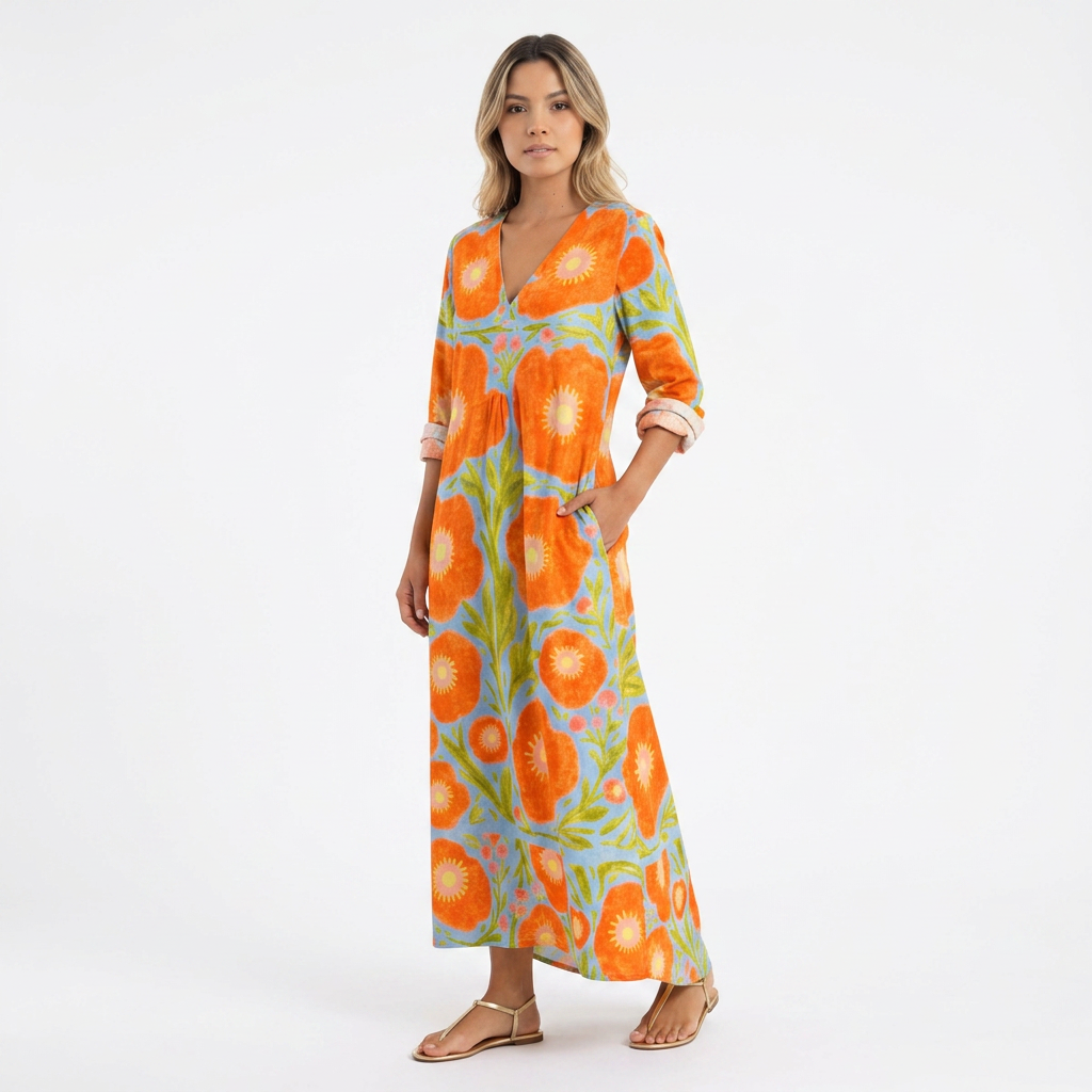 Vestido Floral Boda - Multicolor - CorpoTodo