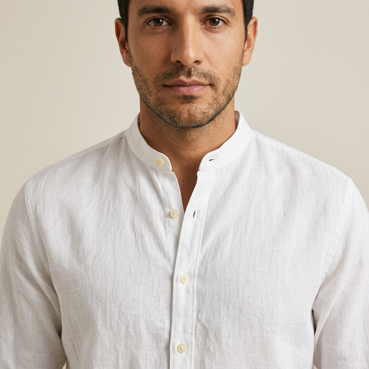 Camisa Lino - Blanco - Pormenor