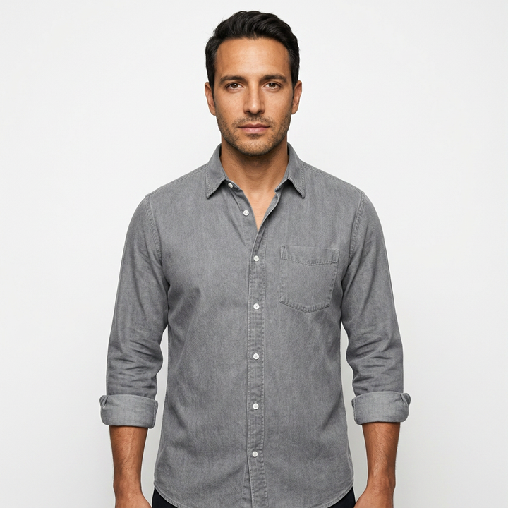Camisa Vintage - Gris - Frente