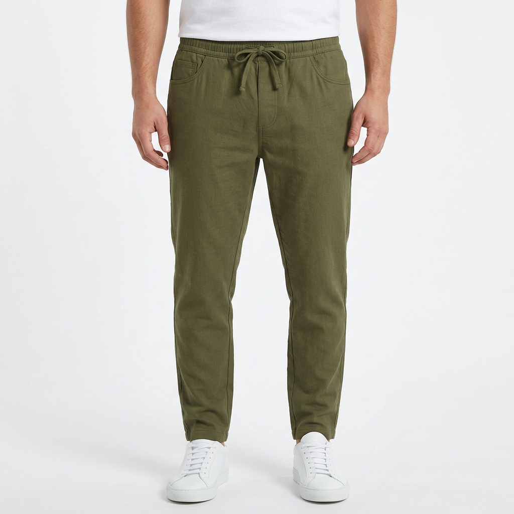Pantalon Lino - Verde - ApenasCalcas
