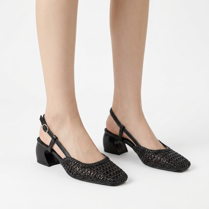 Sandalias Slingback - Negro - Calcado