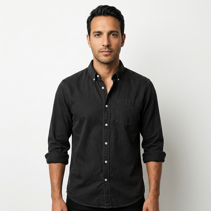 Camisa Vintage - Negro - Frente