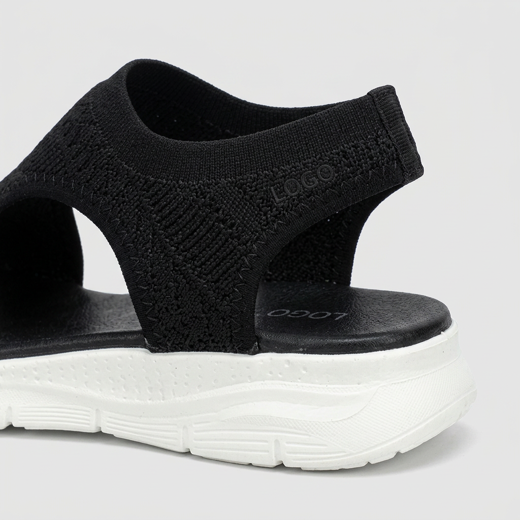 Sandalias Planas - Negro - Pormenor