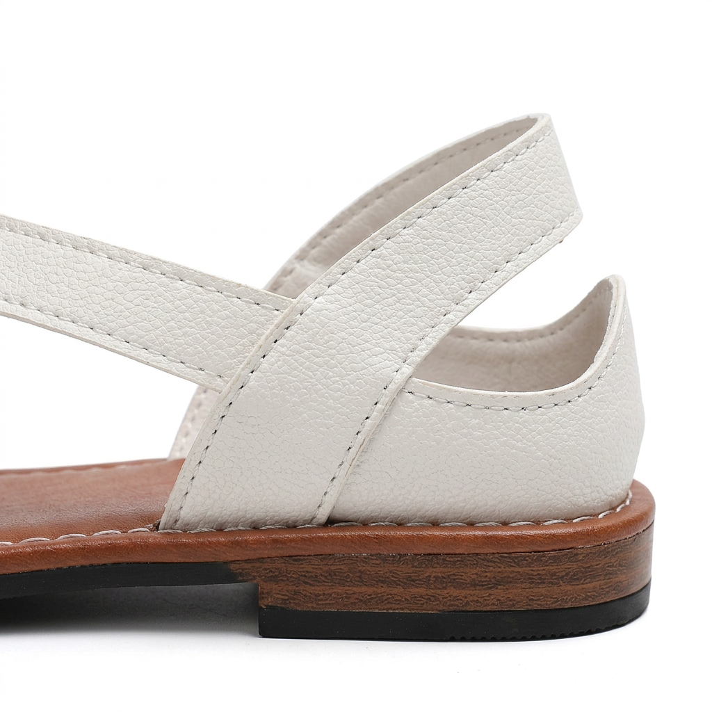 Sandalias Slingback - Blanco - Pormenor