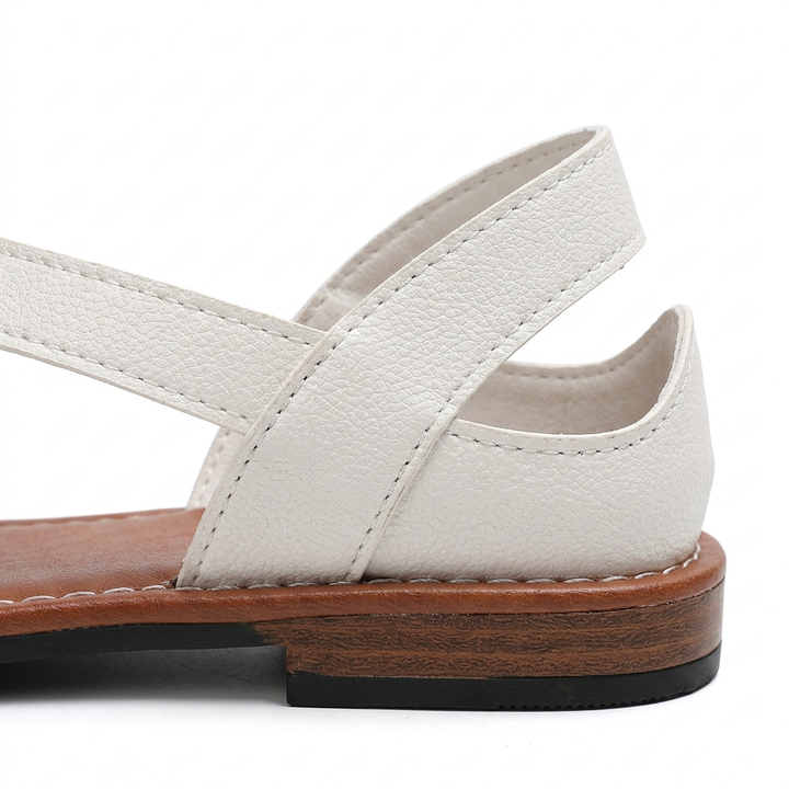 Sandalias Slingback - Blanco - Pormenor