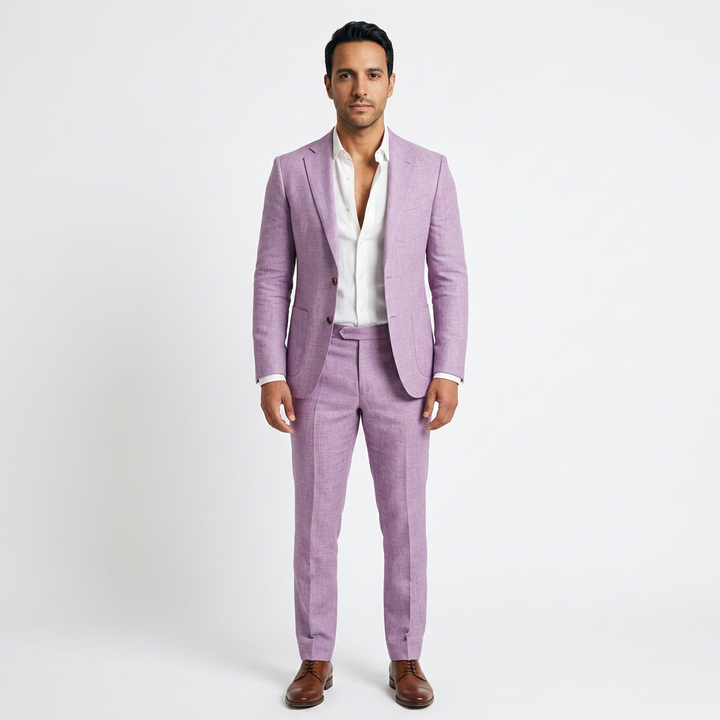 Traje Lino - Lila - Frente