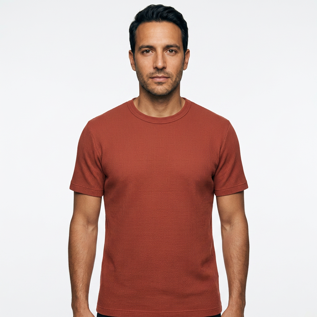 Camiseta Waffle - Rojo - Frente
